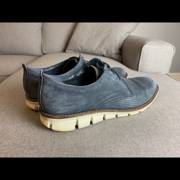 Ecco suede men’s dress shoes navy main image 5